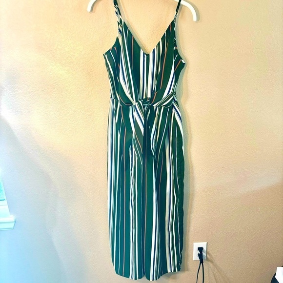 Timing Pants - Boho Jumpsuit Large TIMING Lightweight Jumper Adjustable Straps Capri Pants